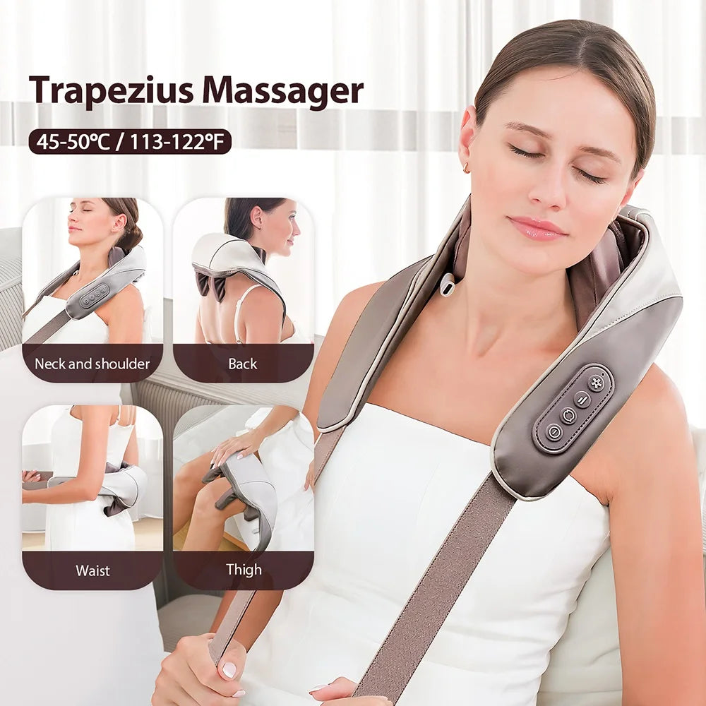 Wireless Shiatsu Neck and Shoulder Massager - Image 1